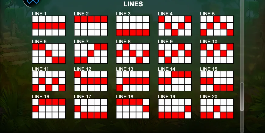 лінії виплат aztec gold